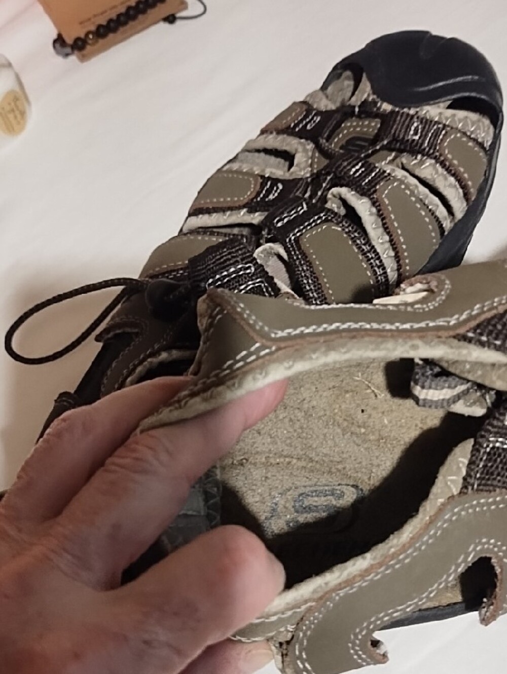 Skechers Olive Brown Mens Closed-Toe Sport Sandals Size 9 Good Condition. - Picture 2 of 9